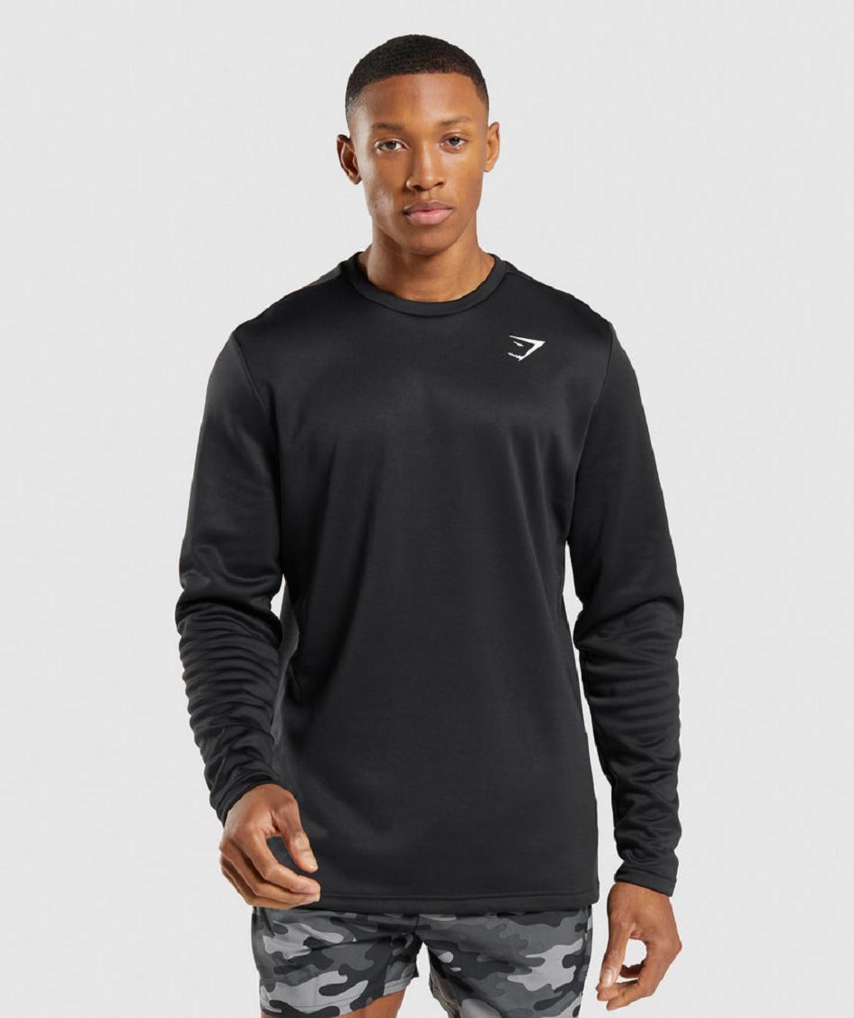 Accessories Męskie Gymshark Arrival Crew Sweatshirt Czarne | PL 3535DFM